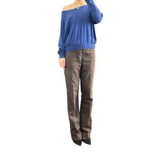 American Apparel Vintage Blue Heathered Raglan Long Sleeve Size S